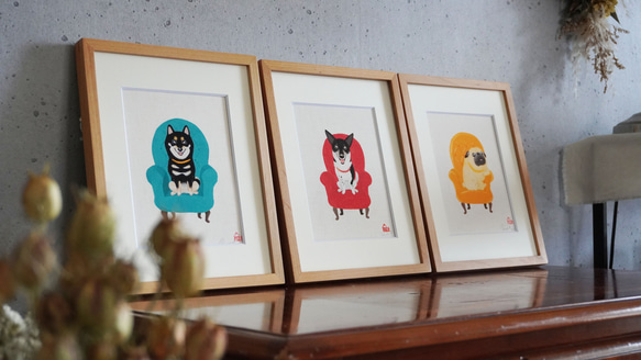 wan art /  愛犬の世界にたったひとつのアート作品 / 似顔絵 4枚目の画像