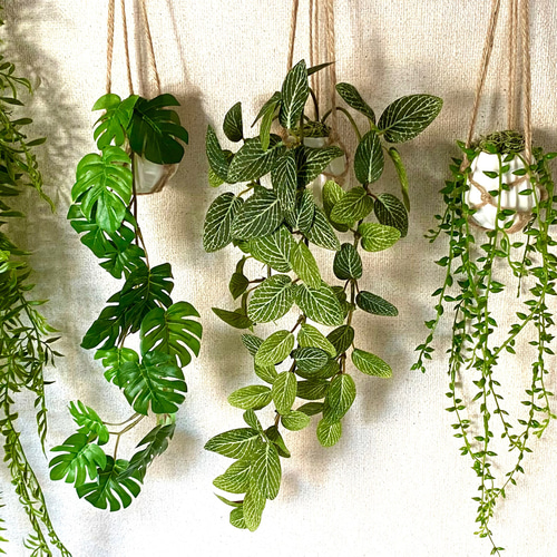 フィットニアのハンギングプランツ(中央・1個)フェイクグリーン