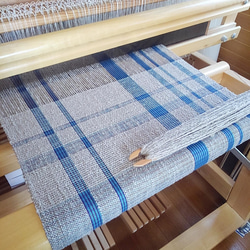 ガラ紡（オーガニックコットン）のストール　手織り（品番171） 10枚目の画像