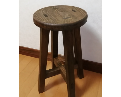 木製スツール 高さ43cm 丸椅子 stool 椅子（チェアー）・スツール toa