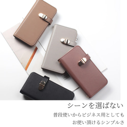 iphone ケース 手帳型 ミラー付き カード収納 15 14 SE 13 12 mini 大人かわいい くすみカラー 3枚目の画像