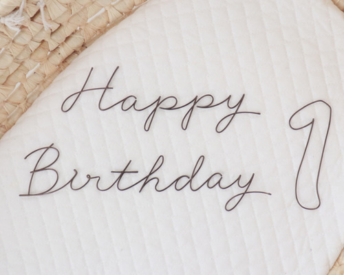 Happy Birthday 数字付き（1つ）* standard タイプ * ブロンズ 虫ピン