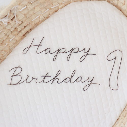 Happy Birthday 数字付き（1つ）* standard タイプ * ブロンズ 虫ピン