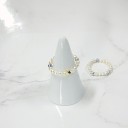 【アコヤ真珠】受注生産 シンプルなベビーパールのリング サイズ選択可能　R680 3枚目の画像