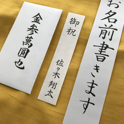 ご祝儀袋　短冊と白封筒代筆します（楷書）筆耕　毛筆　手書き　中袋　のし袋　御祝儀袋 2枚目の画像