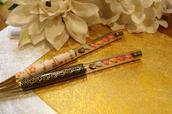 京友禅和紙のお寿司ボールペン 6枚目の画像