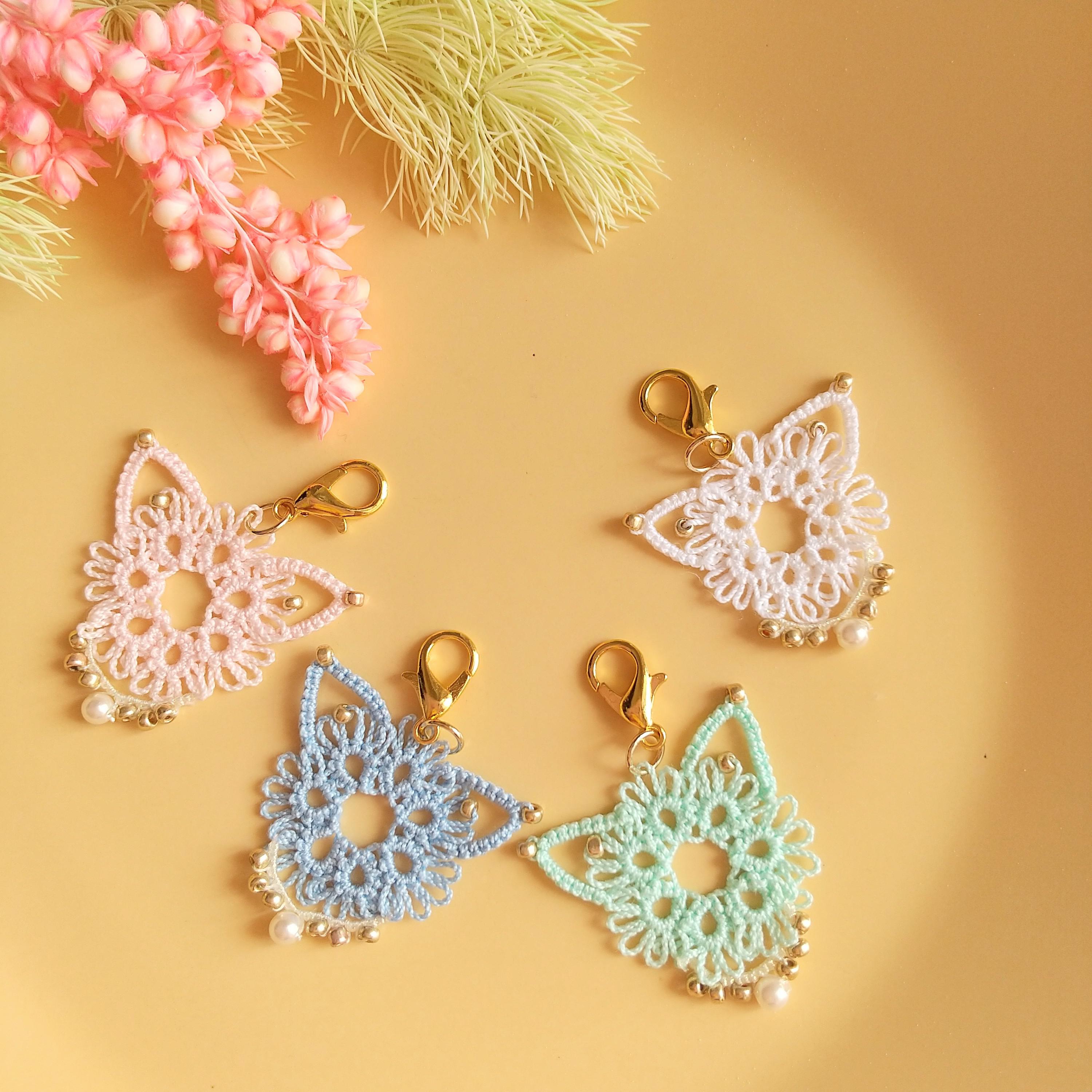 ☆ボタニカル風ネコちゃんマスクチャーム☆