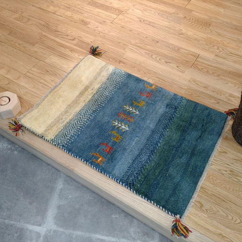 中近東製ギャッベ ペルシャギャッベ (ギャベ) 玄関マット No:4407