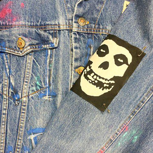 リメイク ペイント デニム ジャケット パッチワーク ジャケット