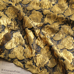 油絵感 金色のレリーフ模様 ジャカード織りの生地 [2699] 7枚目の画像