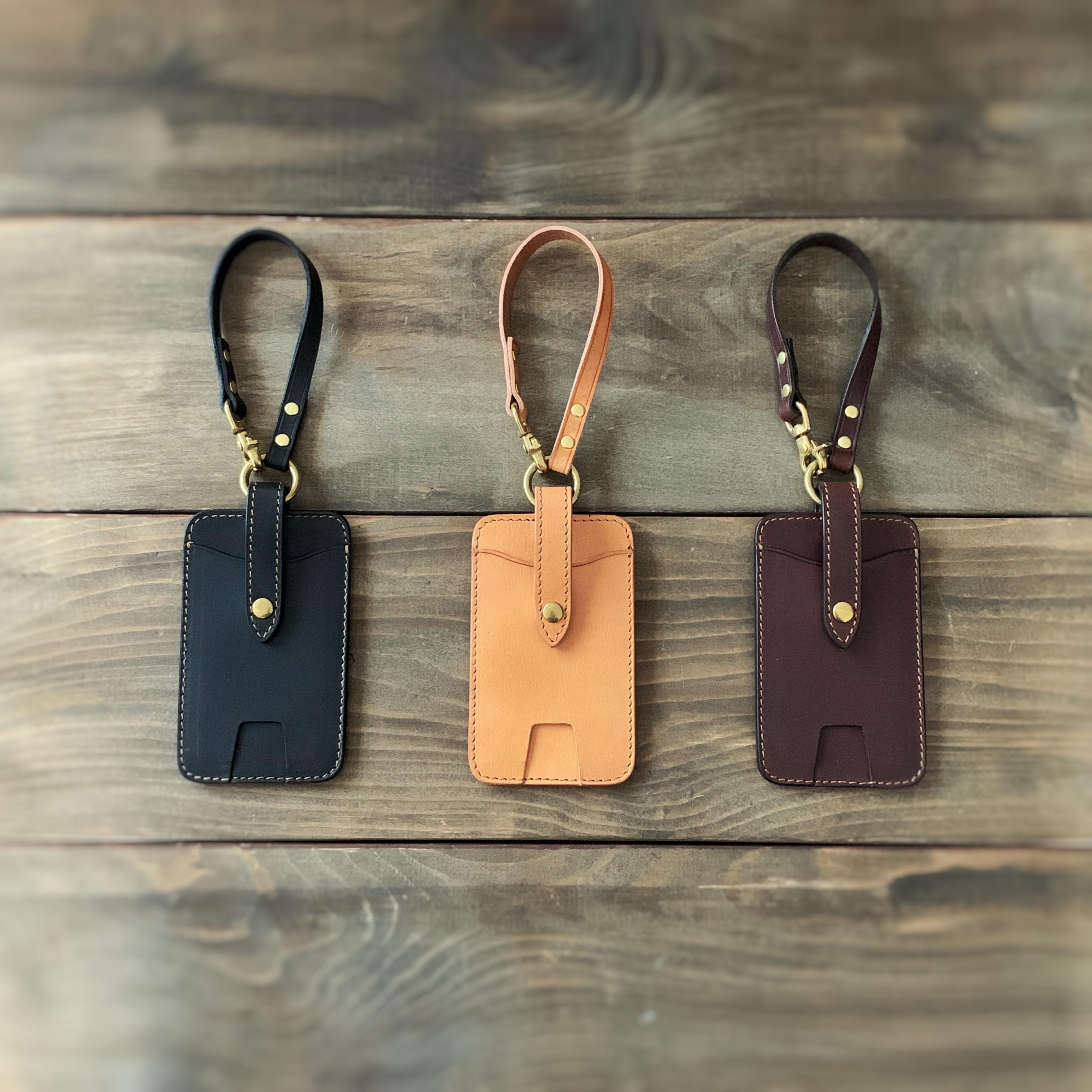 ストラップ パスケース ナチュラル ブラウン ブラック