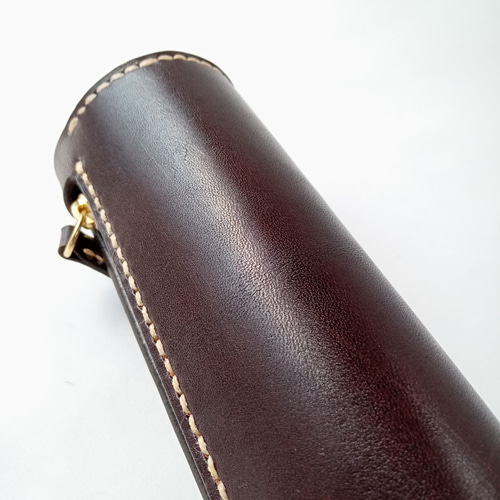 ドラム型レザーペンケース ペン立て ヌメ革 ペンケース TORI WORKS