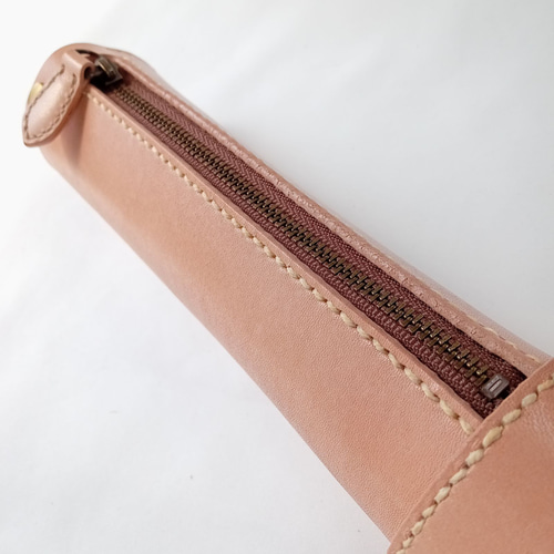 ドラム型レザーペンケース ペン立て ヌメ革 ペンケース TORI WORKS