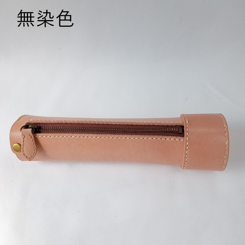 ドラム型レザーペンケース ペン立て ヌメ革 ペンケース TORI