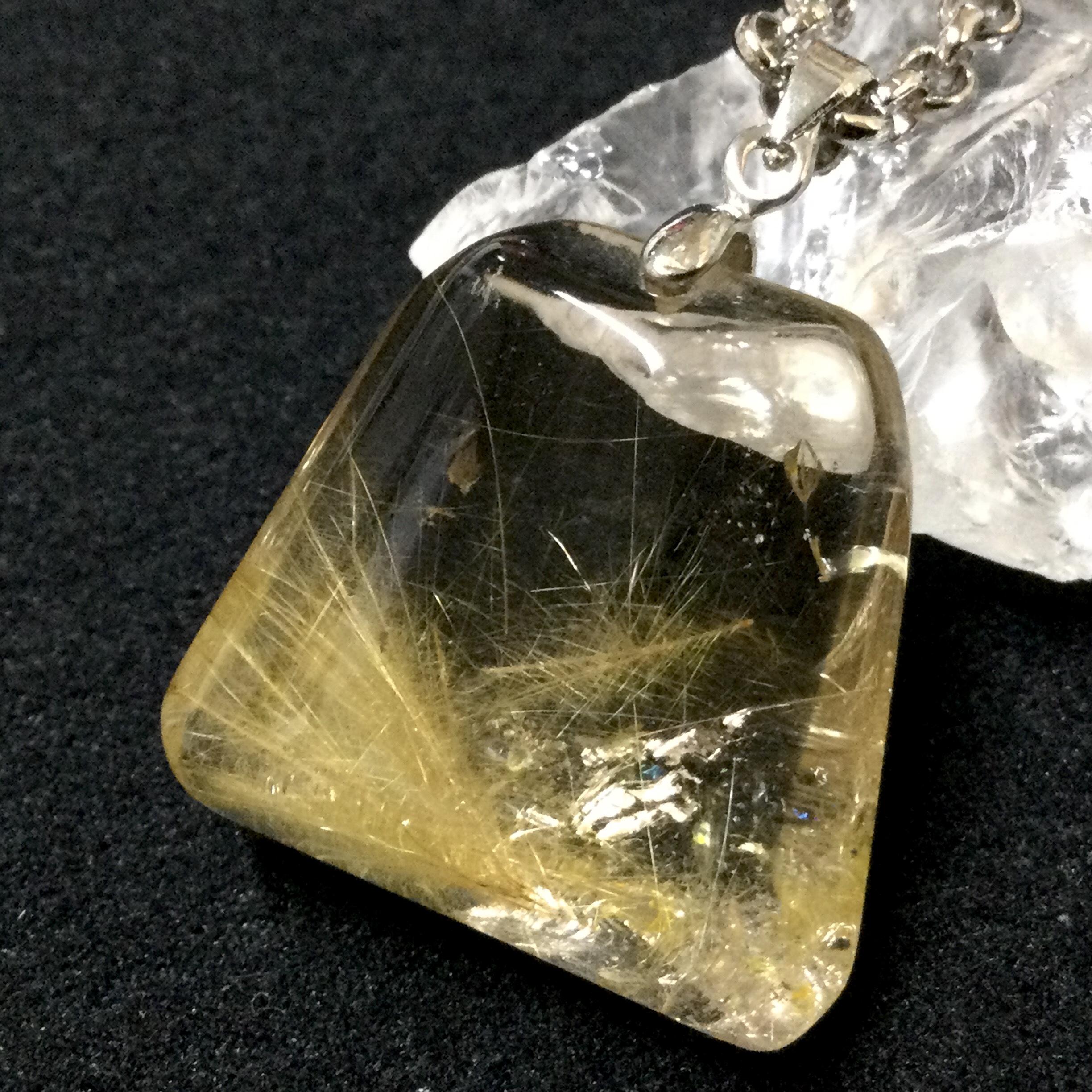 一点物☆ ヒーリングストーン 天然石 スモーキールチルクォーツ ネックレス