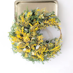 森の月 ミモザの三日月ドライフラワーリース リース mamemona 通販