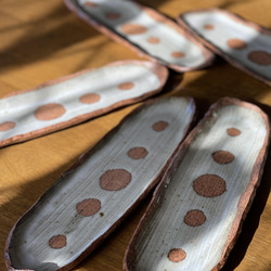 長皿になったよ❣️白いさやの中のお豆さん　長皿　秋刀魚皿　プレート　 12枚目の画像