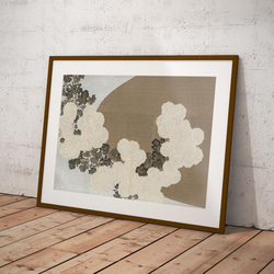 インテリア アート 三日月 空 キャンバス アクリル画 雲 絵画