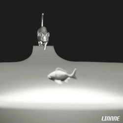 【リニューアル】飛びつきネコ　小物置き　魚1匹つき 10枚目の画像