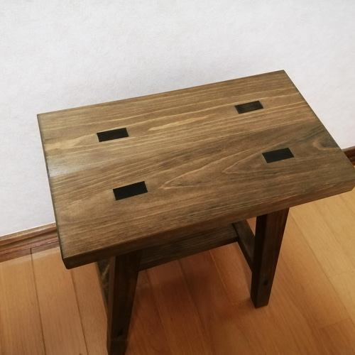 木製フラワースタンド　花台　幅35cm×高さ45cm丸面取り　スツール　ベンチ 木製フラワースタンド 花台 幅35cm×高さ45cm スツール ベンチ