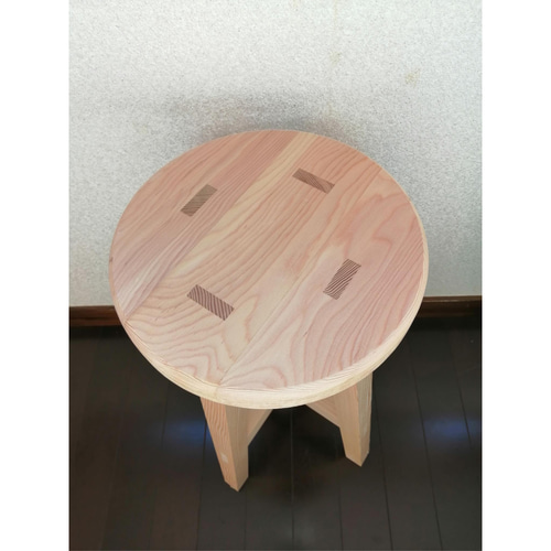 栗材スツール 高さ65cm(ピンホール有り) 丸椅子 stool 栗材スツール 高