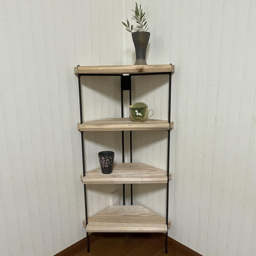 新作‼️手作りアイアン家具 アイアンシェルフ 飾り棚 折りたたみ