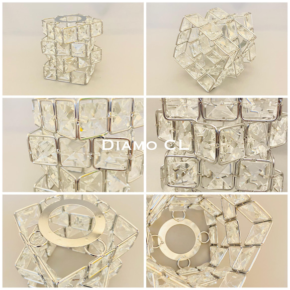 天井照明 Diamo/PCHSA ペンダントライト ガラスビーズ ランプシェード コード調節収納 シーリングカバー付 10枚目の画像