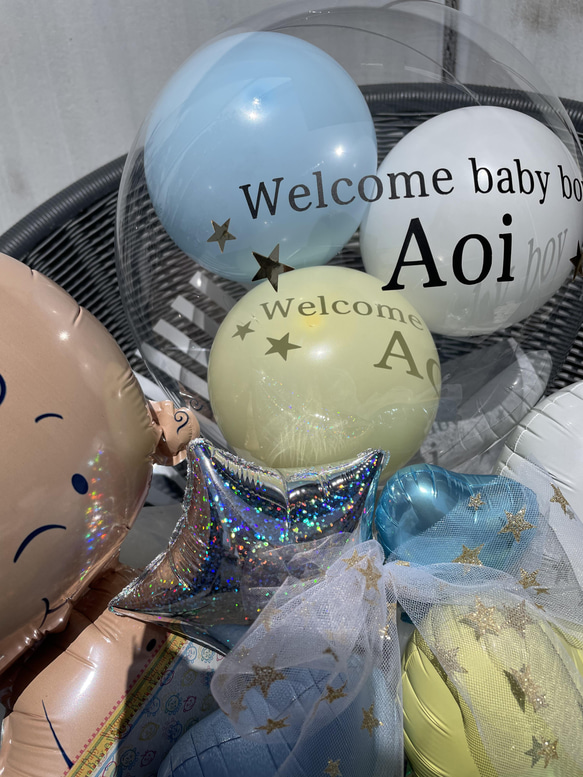 【welcome baby boy】ベビー　お祝い　出産祝い　記念日　 2枚目の画像