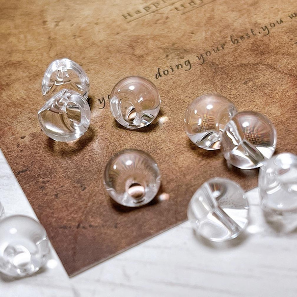 再入荷】【80個】10mm 鈴丸 ビーズ クリア ドロップ しずく アクセサリ