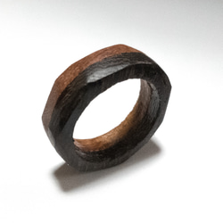 【男女兼用】シャム柿とパドックの木の指輪 3枚目の画像