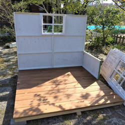 シャビーな木製ガーデンハウス（休憩小屋バージョン）組み立てキット 9枚目の画像