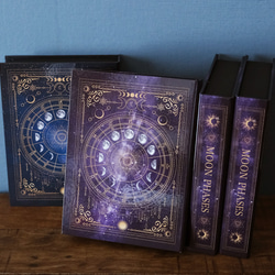 魔法の本のようなブックボックス "月の満ち欠け・12星座" / 小物入れ 5枚目の画像