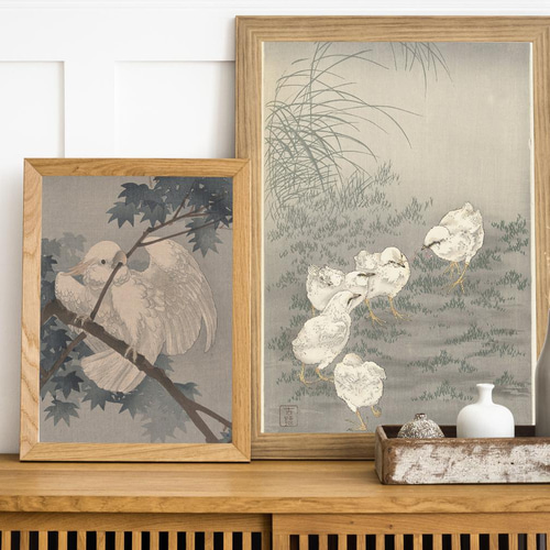 陶板画　リンドウ　額入り　昭和レトロモダン　かわいい絵柄　美術品　和風 楽天市場】三宅和光「 りんどう 」 日本画 SM ( サムホール