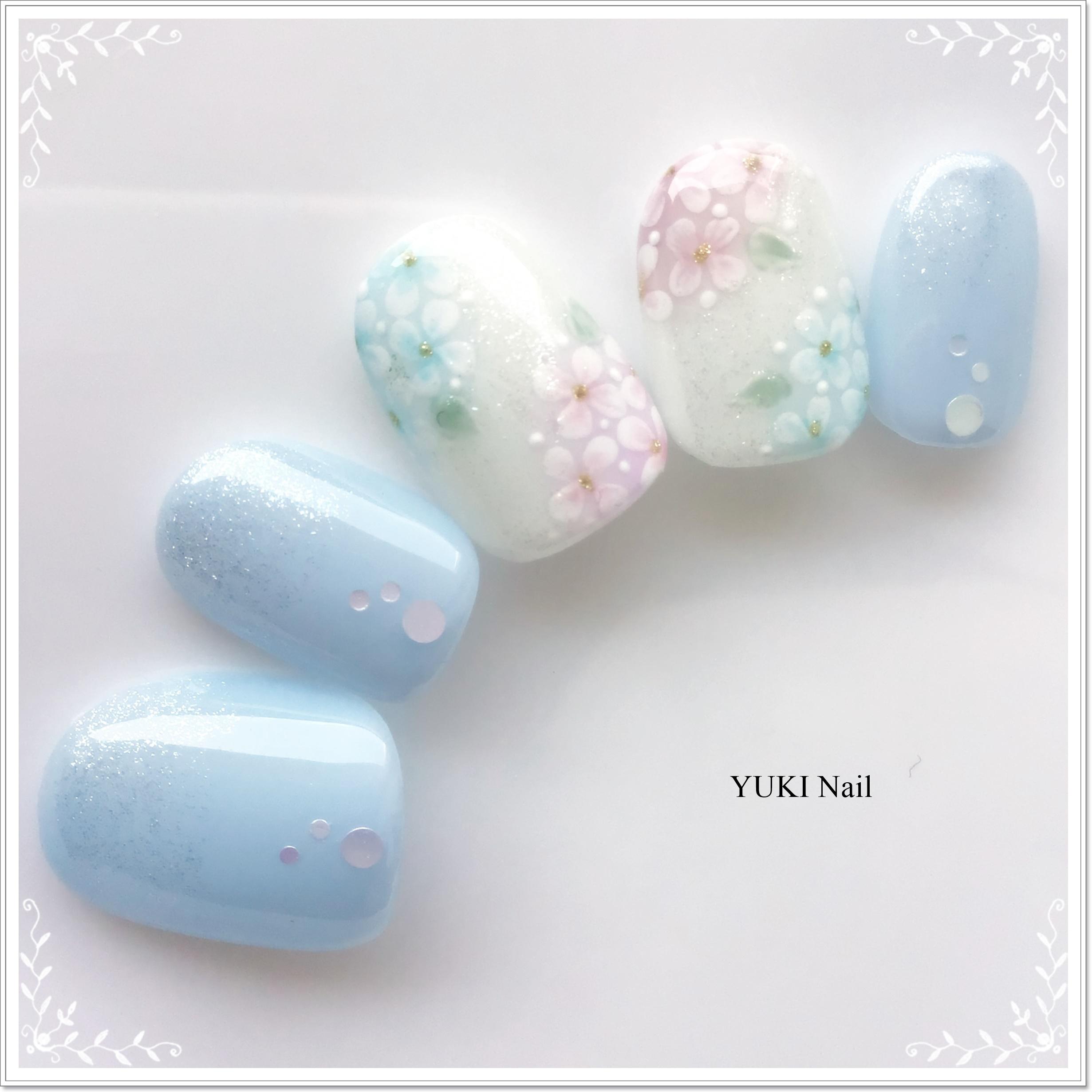 紫陽花ネイル ネイルチップ（つけ爪） yuki-nail 通販 13742602