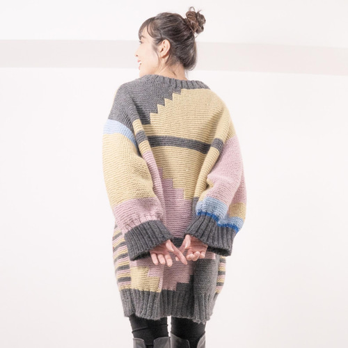 手編みレディースセーター （オールハンドメイド／オーバーサイズ