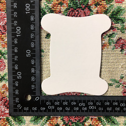 糸巻き台紙 オリジナル 1mm ホワイト色 50枚 厚手 コートボール紙 4枚目の画像
