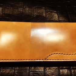 即納 Gravy Leather 新喜皮革 コードバン×栃木レザー スペシャル ネイティブ ロング ウォレット 馬革 2枚目の画像