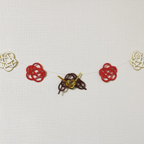 こどもの日　飾り こどもの日 水引ガーランド【兜と花S】端午の節句、子供の日のお祝いに