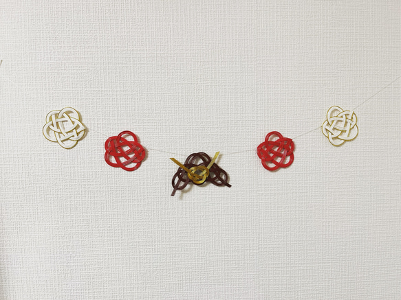 こどもの日 水引ガーランド【兜と花S】端午の節句、子供の日のお祝いに