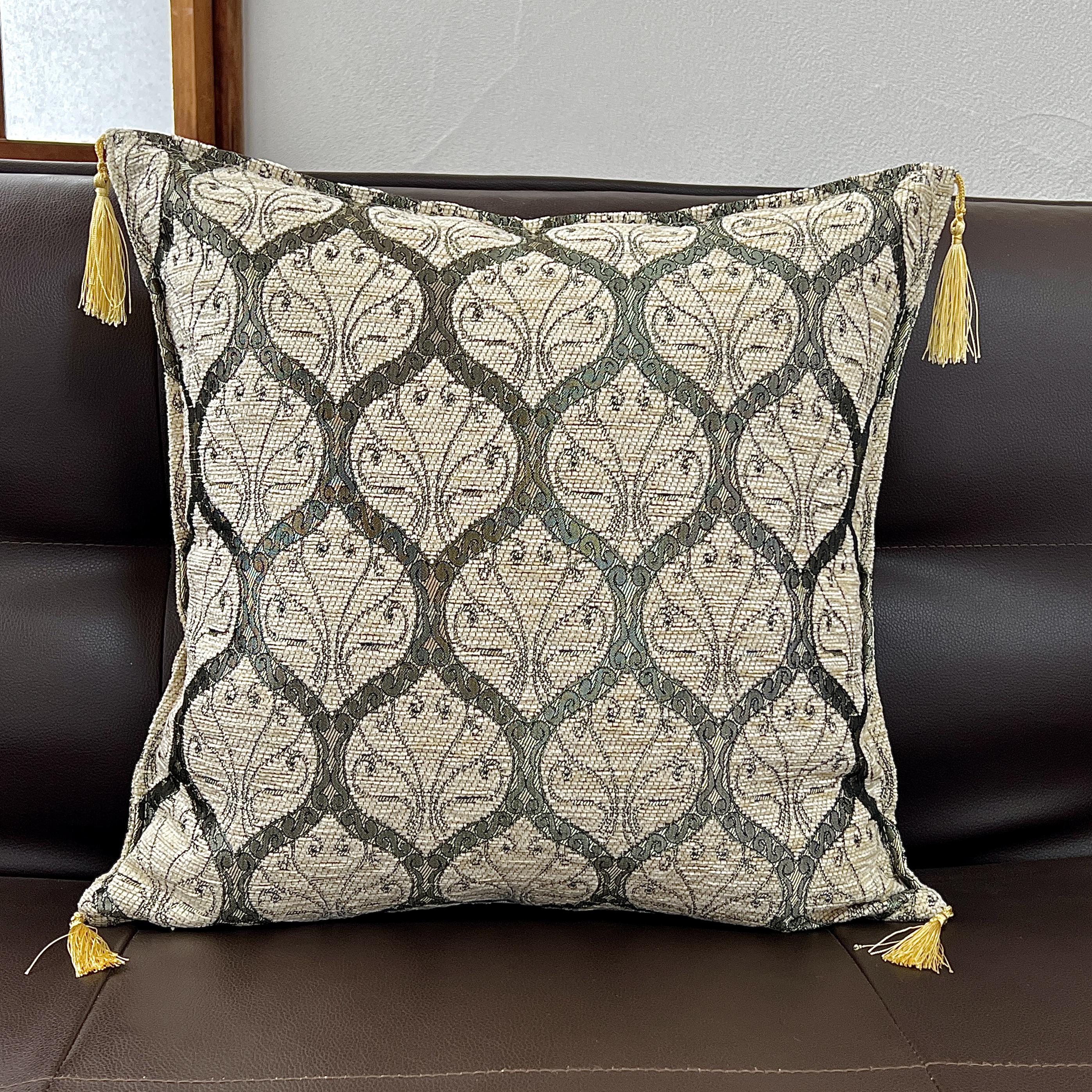 中国 刺繍 孔雀 デザイン クッションカバー 2枚セット