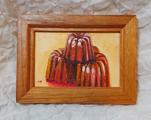 【ミニ原画】カヌレを落としたせまし 油絵 ミニ絵画 【カヌレ】 絵画 HR 通販 13743757｜Creema