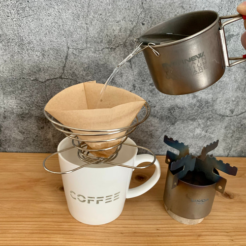 純チタン製】コーヒードリッパー cd-T 超軽量 注ぎ口 チタンマグ用