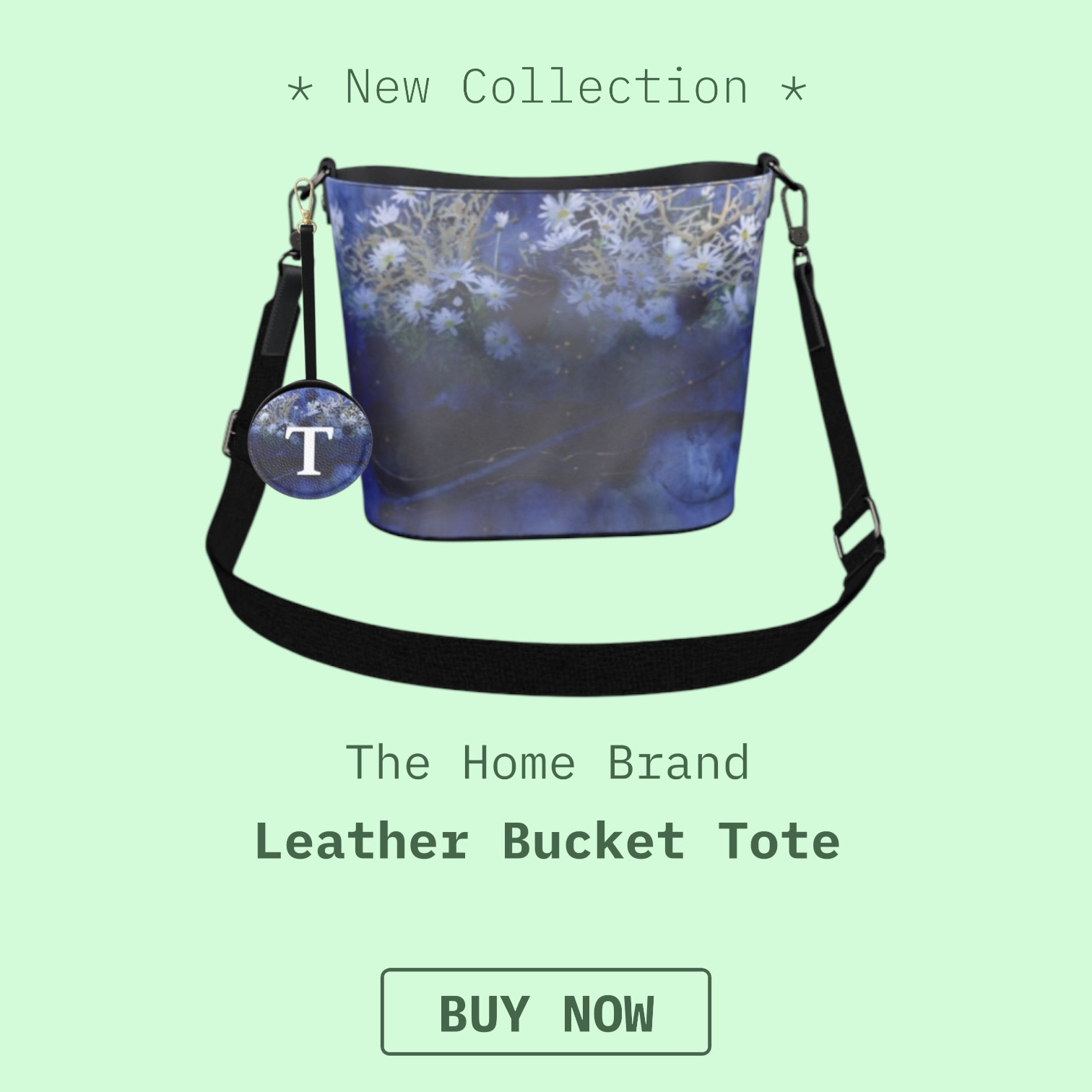 受注製作　海の底で見る夢　レザーバケットトート