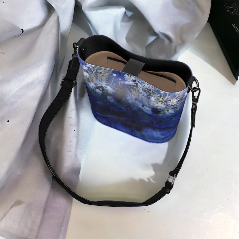 受注製作　海の底で見る夢　レザーバケットトート