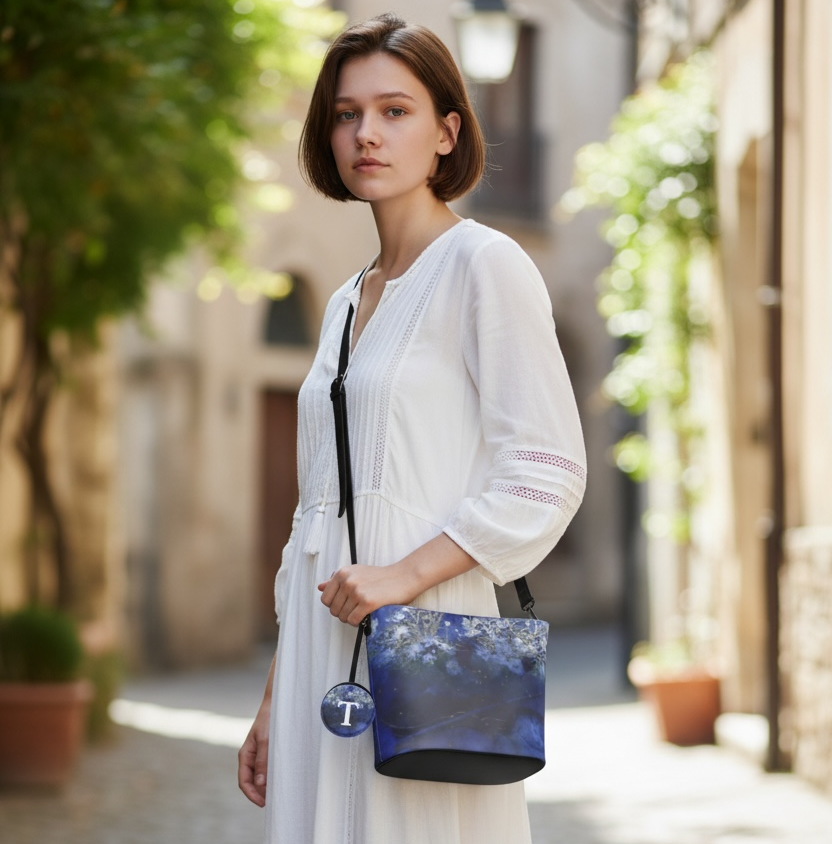 受注製作　海の底で見る夢　レザーバケットトート