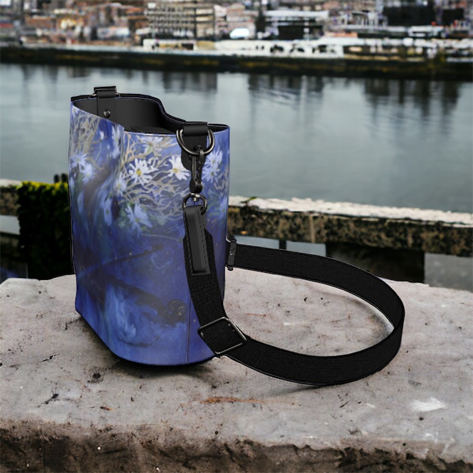 受注製作　海の底で見る夢　レザーバケットトート