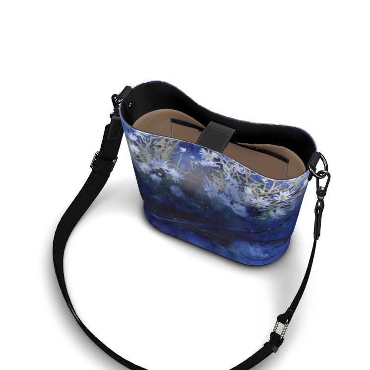 受注製作　海の底で見る夢　レザーバケットトート