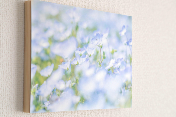 和紙と木のインテリアフォトパネル / 青のさざなみ 4枚目の画像