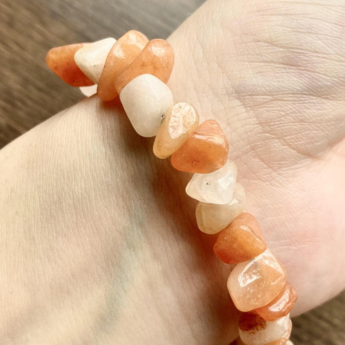 オレンジアベンチュリンのさざれ石ブレスレット！キャロット