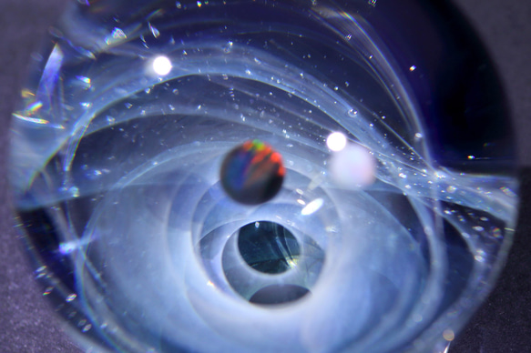 49mm 宇宙ガラスマーブル - オブジェ  no.M054 3枚目の画像